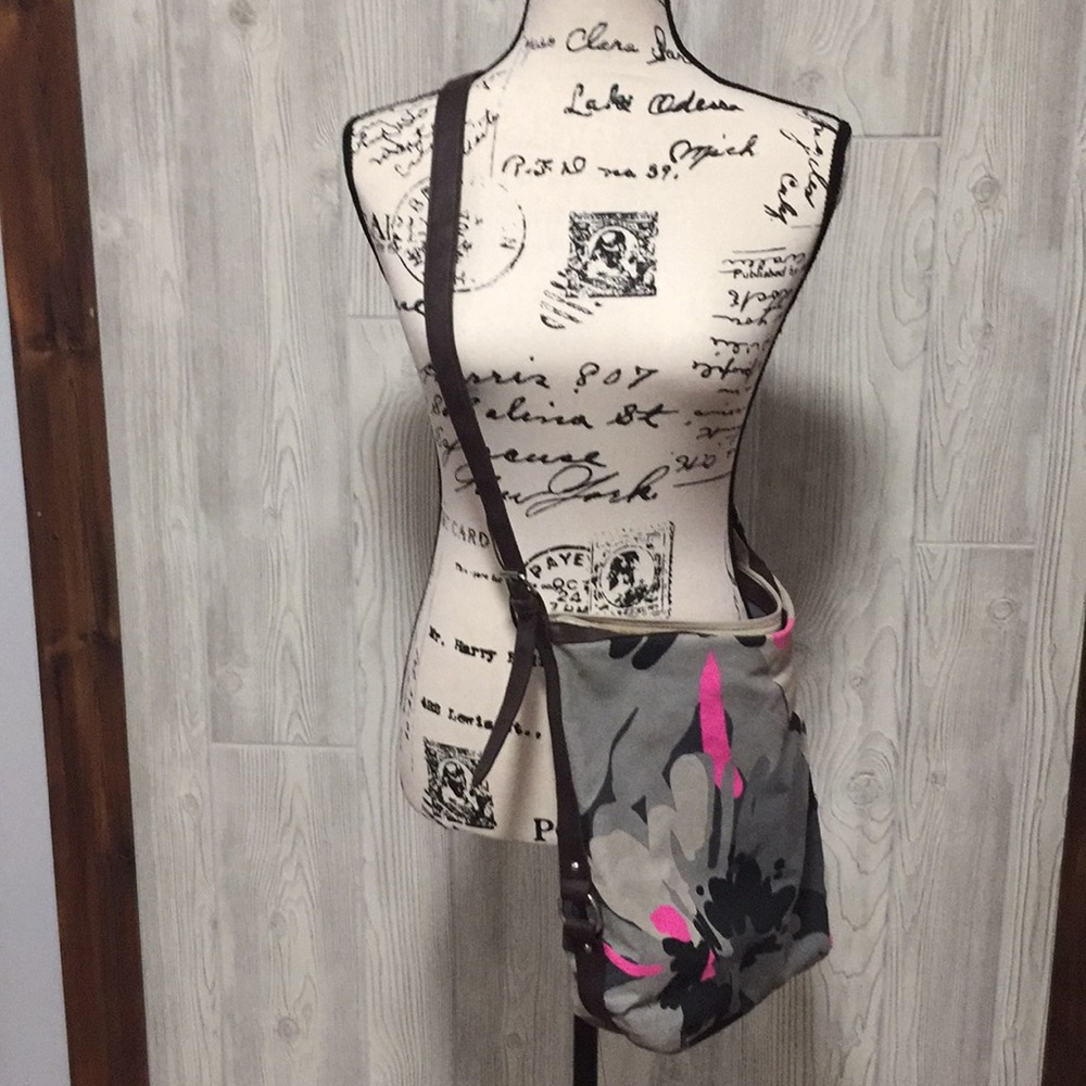 Black, grey, and pink cross body bag from old navy